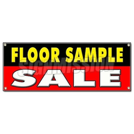Signmission FLOOR SAMPLE SALE BANNER SIGN furniture rugs lamps dinette chair tables discount B-Floor Sample Sale